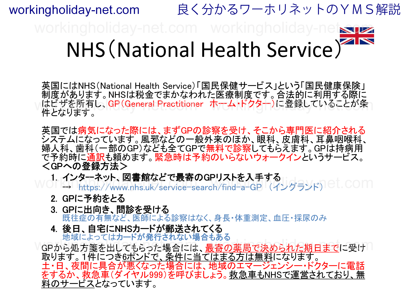 NHS（National Health Service）について
