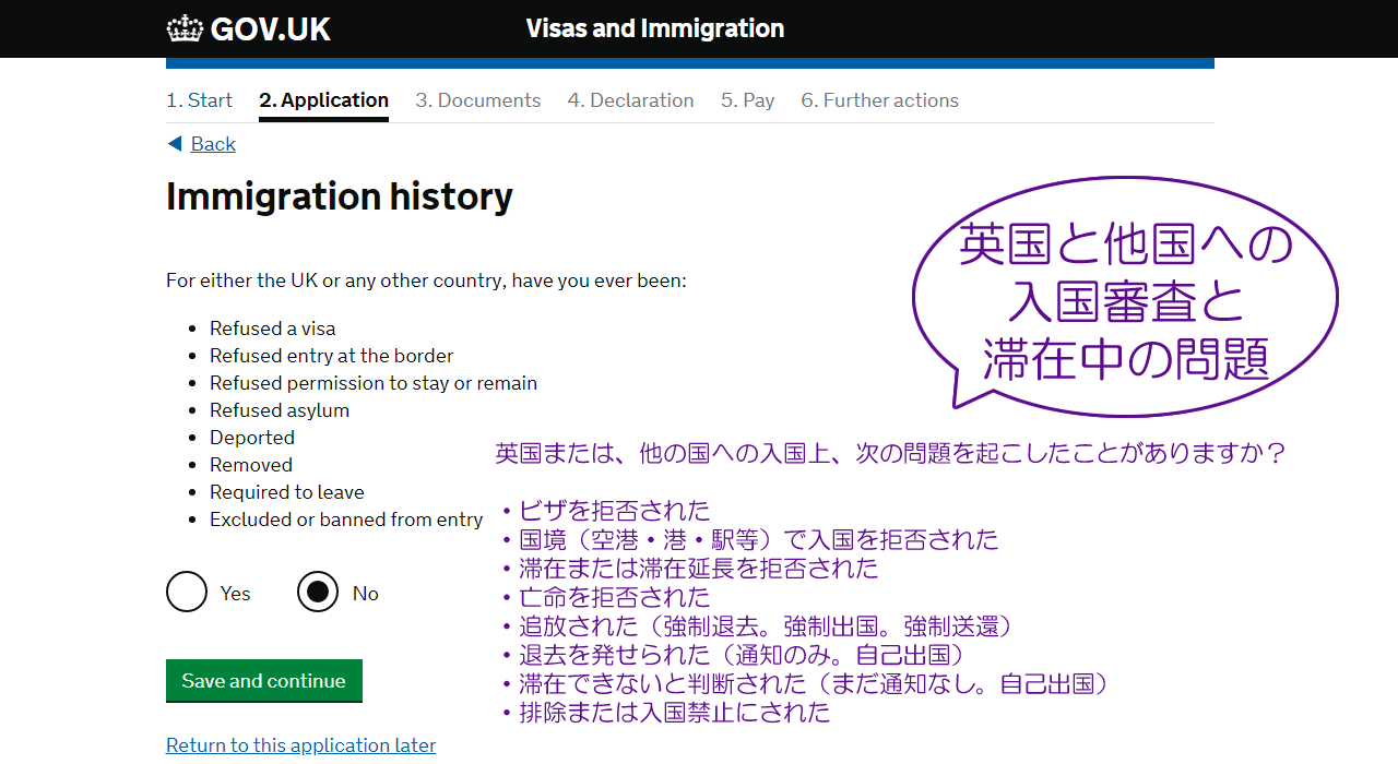 Immigration history